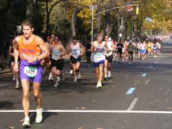 Runners in the New York City Marathon, 2003†